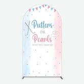 Aperturee Aperturee Putters Pearls Dots Baby Gender Reveal Arch Backdrop